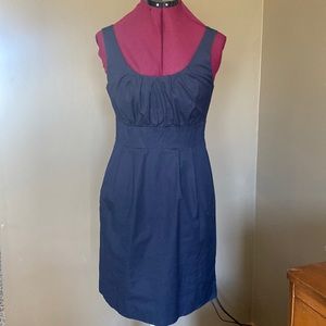 J. Crew Factory Navy Cotton Dress (Size 4)